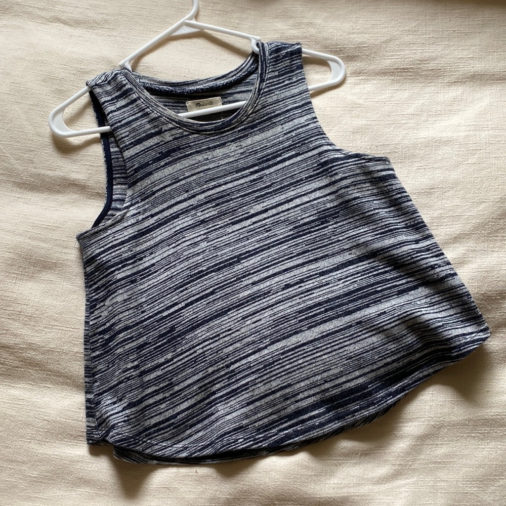 Madewell Navy and Gray Tank Top